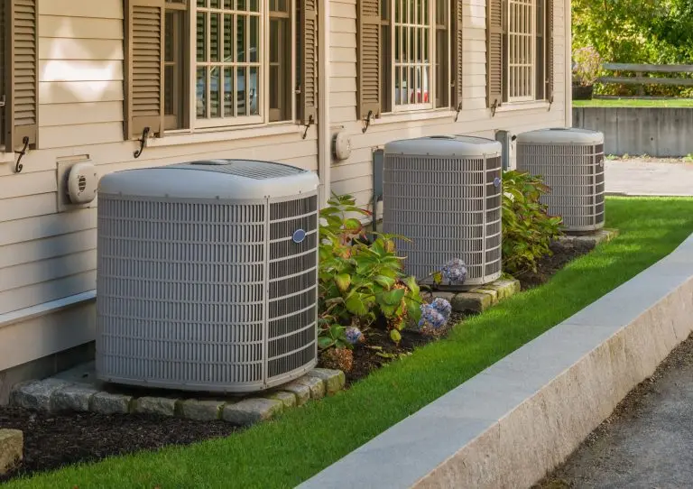 american standard ac unit multiple units outside building