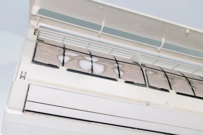 ac freezing up old filter with ice
