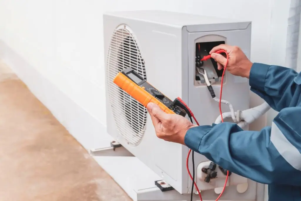 air condition outdoor unit compressor install outside the building