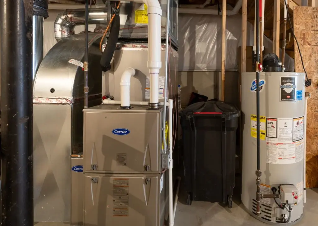 furnace and water tank 
