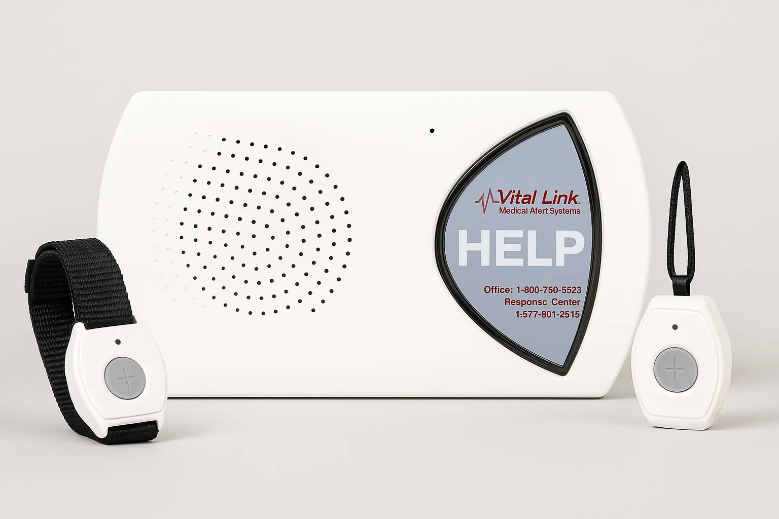 Cellular Home Link medical alert base station and help button