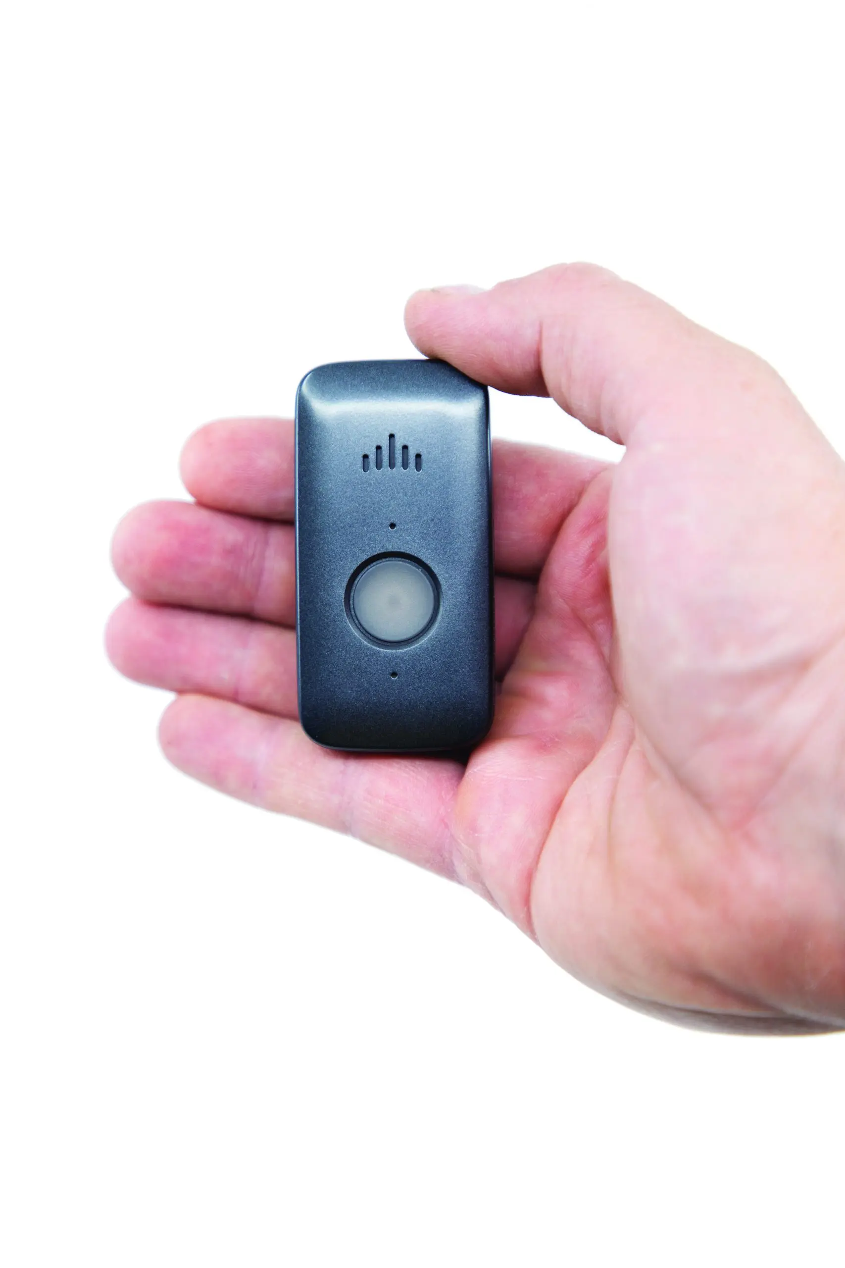 Mobile X GPS medical alert device with fall detection held in hand