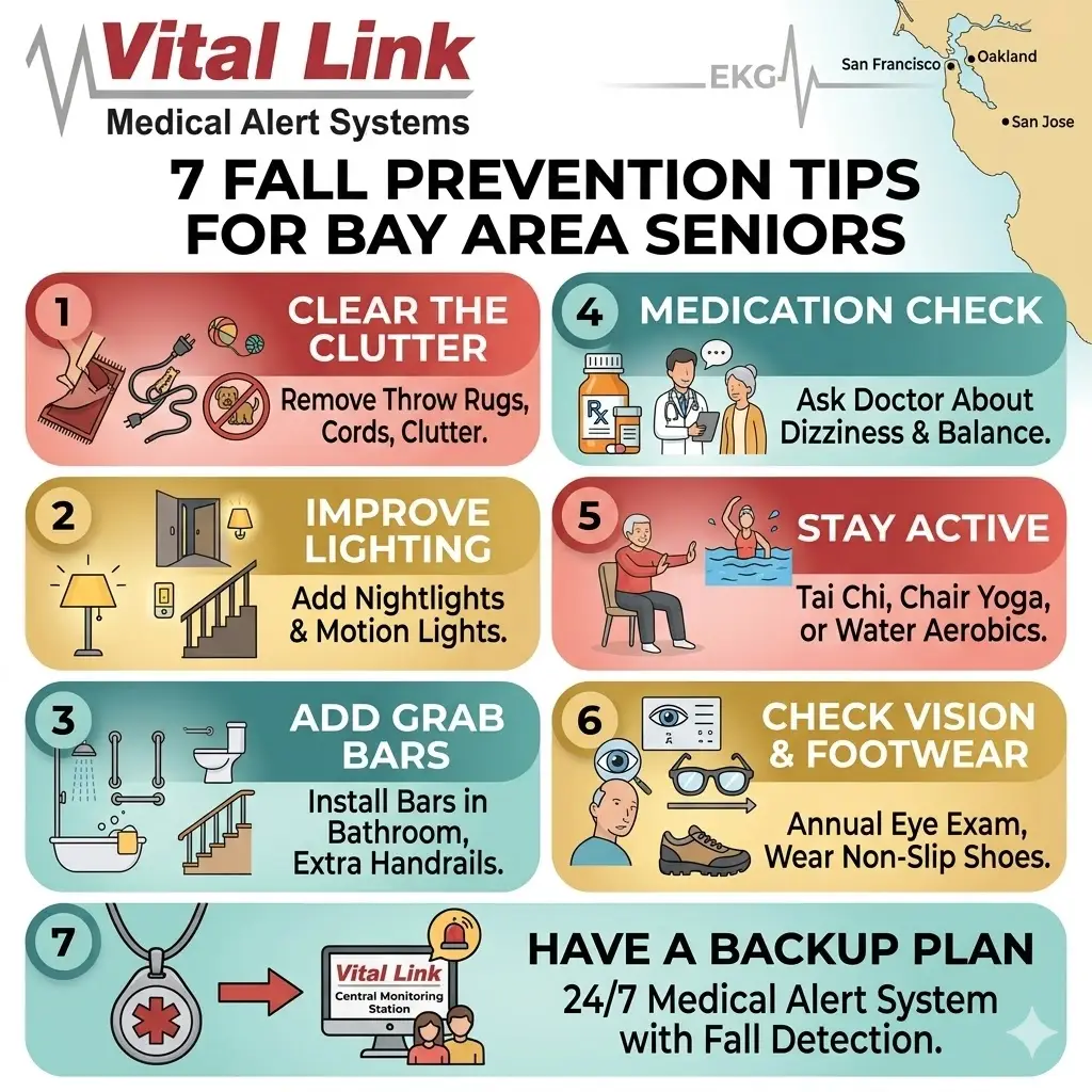fall prevention tips for Bay Area seniors at home