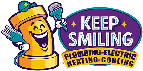 Keep Smiling Plumbing Electric Heating and Cooling Logo