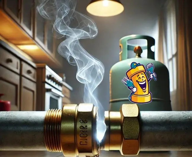 How should plumbers check for gas leaks?