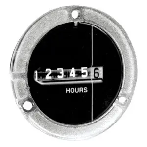 Trumeter 710-0002 Electromechanical Hour Meter - 115 VAC, 60 Hz, Hours and Tenths, 3-hole Panel Mount, Terminal Block, non-reset