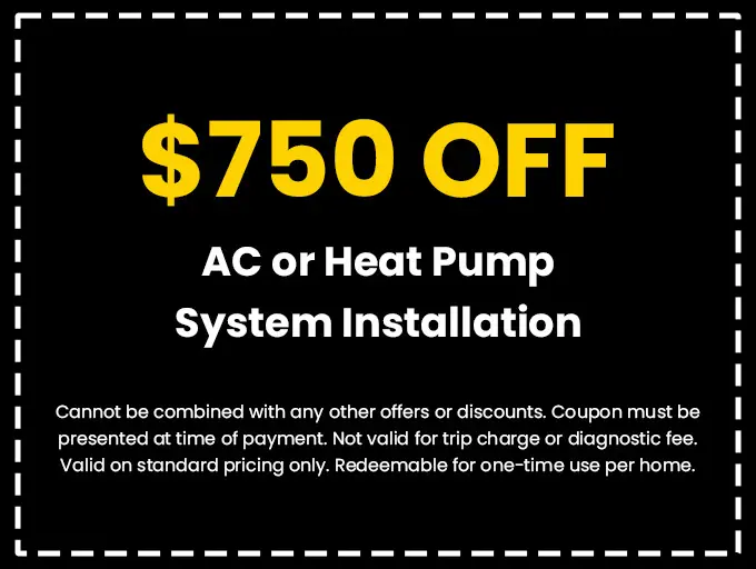 Discount on AC or Heat Pump System Installation