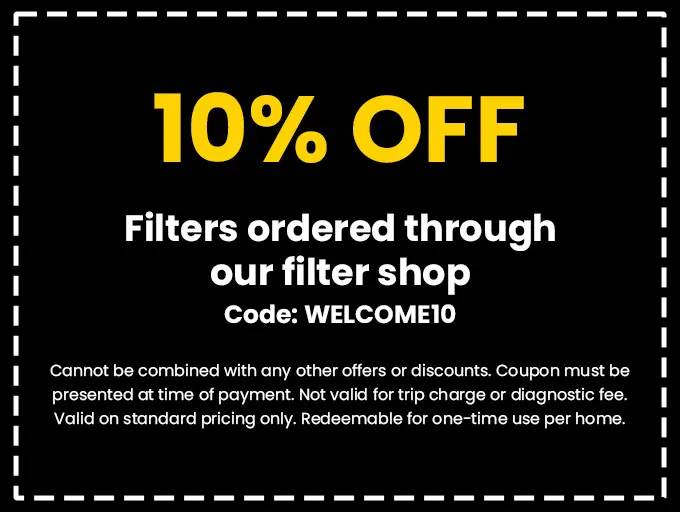 Filters ordered through our filter shop Code: WELCOME10