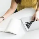 Person Working at a Laptop