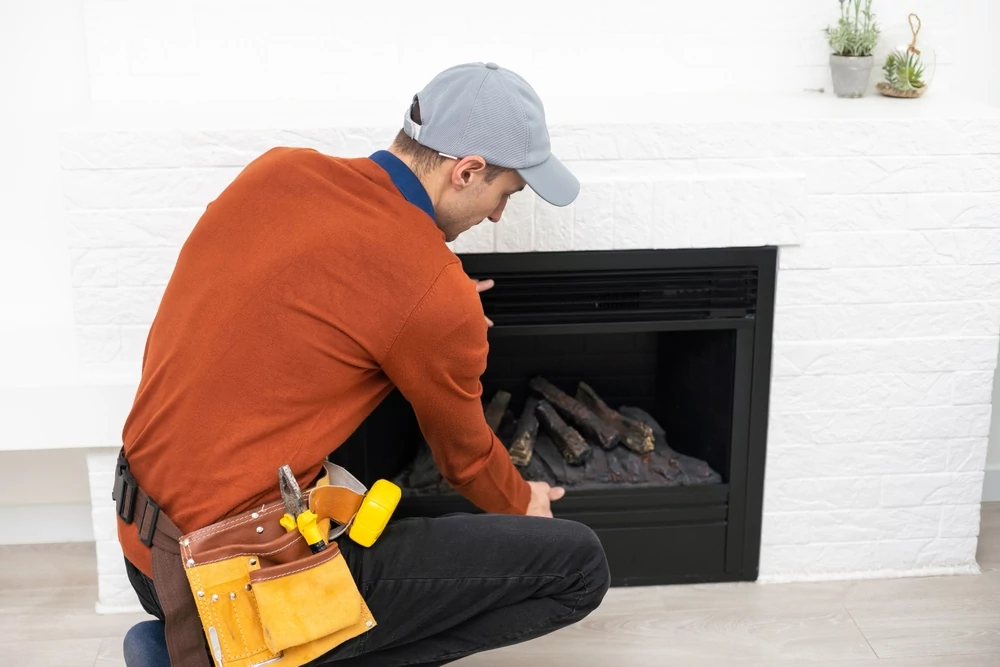 Cleaning fireplace