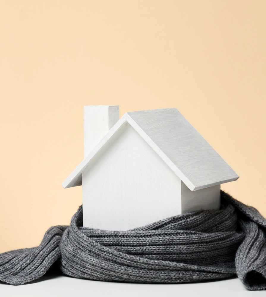 House wrapped in a scarf