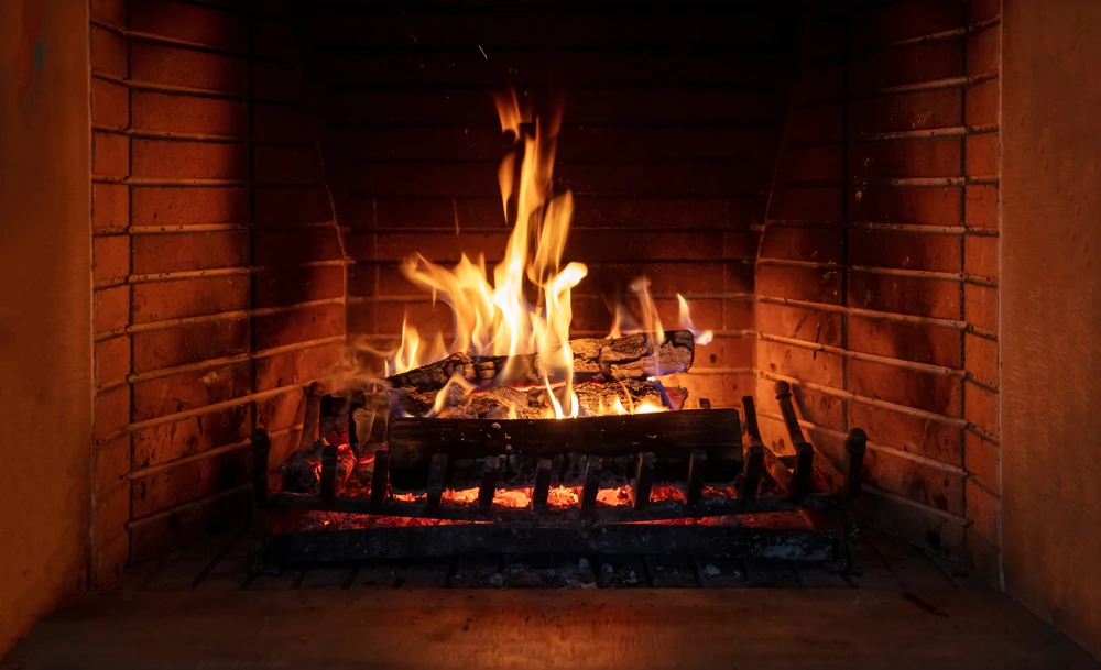 cozy fireplace