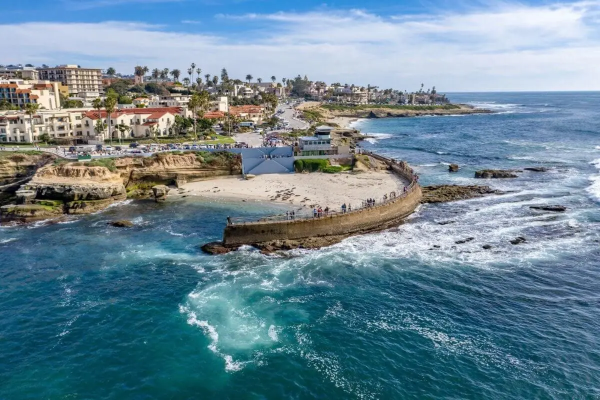 Aerial photo of children's pool at La Jolla Cove