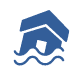 Icon for a flooded house.