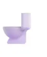 Purple toilet illustration on white background