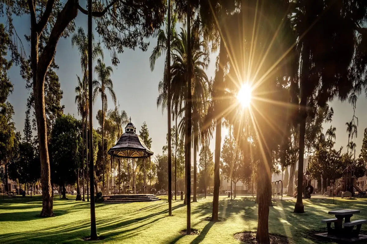 sunrise at spreckles park in coronado, ca