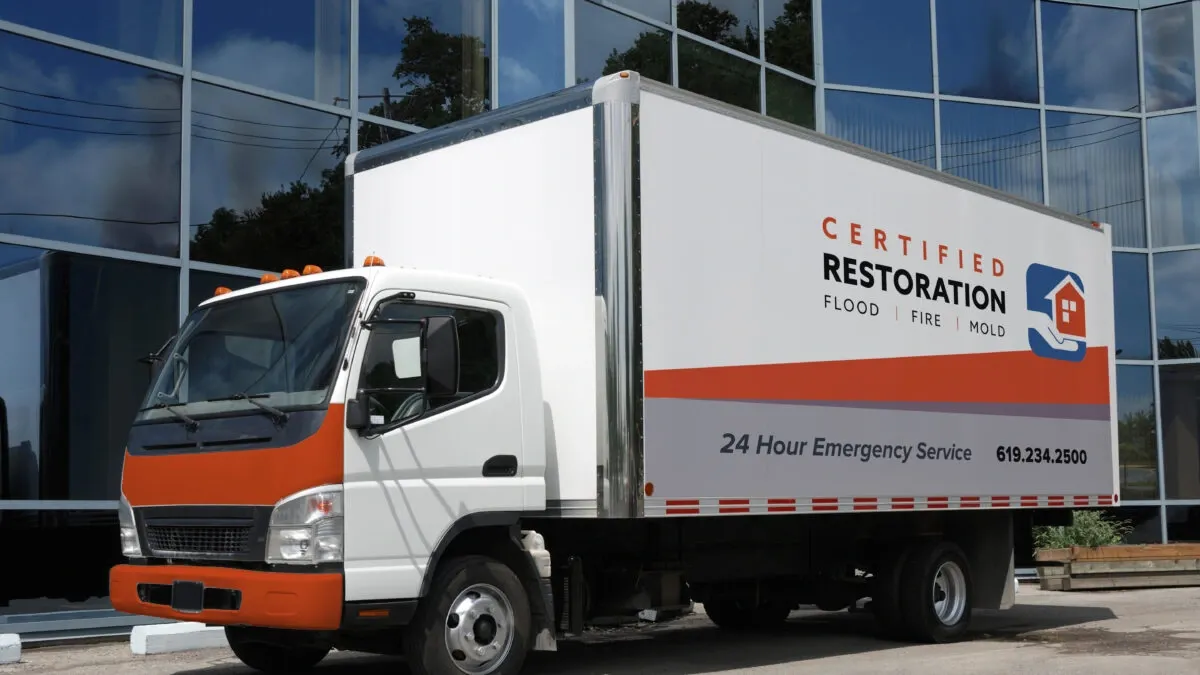 Certified Restoration company truck
