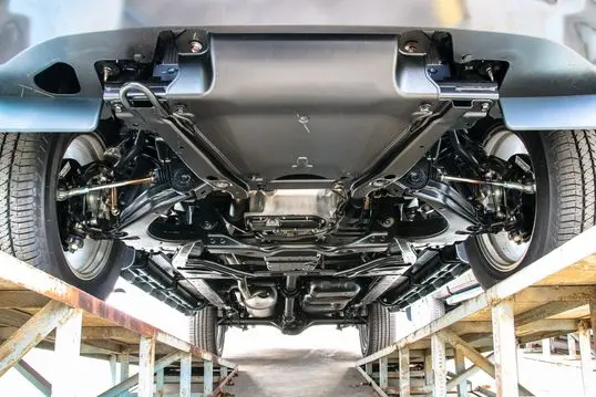 Pickup Car chassis bottom view
