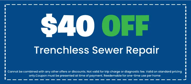 Discount on Trenchless Sewer Repair