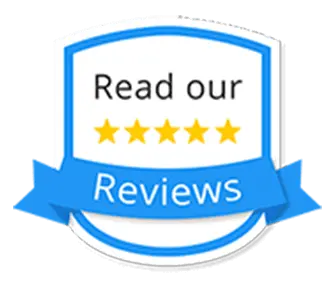 Read our 5-star reviews badge for Lion's Plumbing and Heating, highlighting trusted service and customer satisfaction.