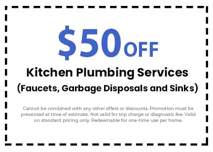 Discount on Kitchen Plumbing Services