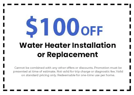Discount on Water Heater Installation or Replacement