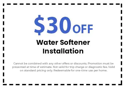 Discount on Water Softener Installation