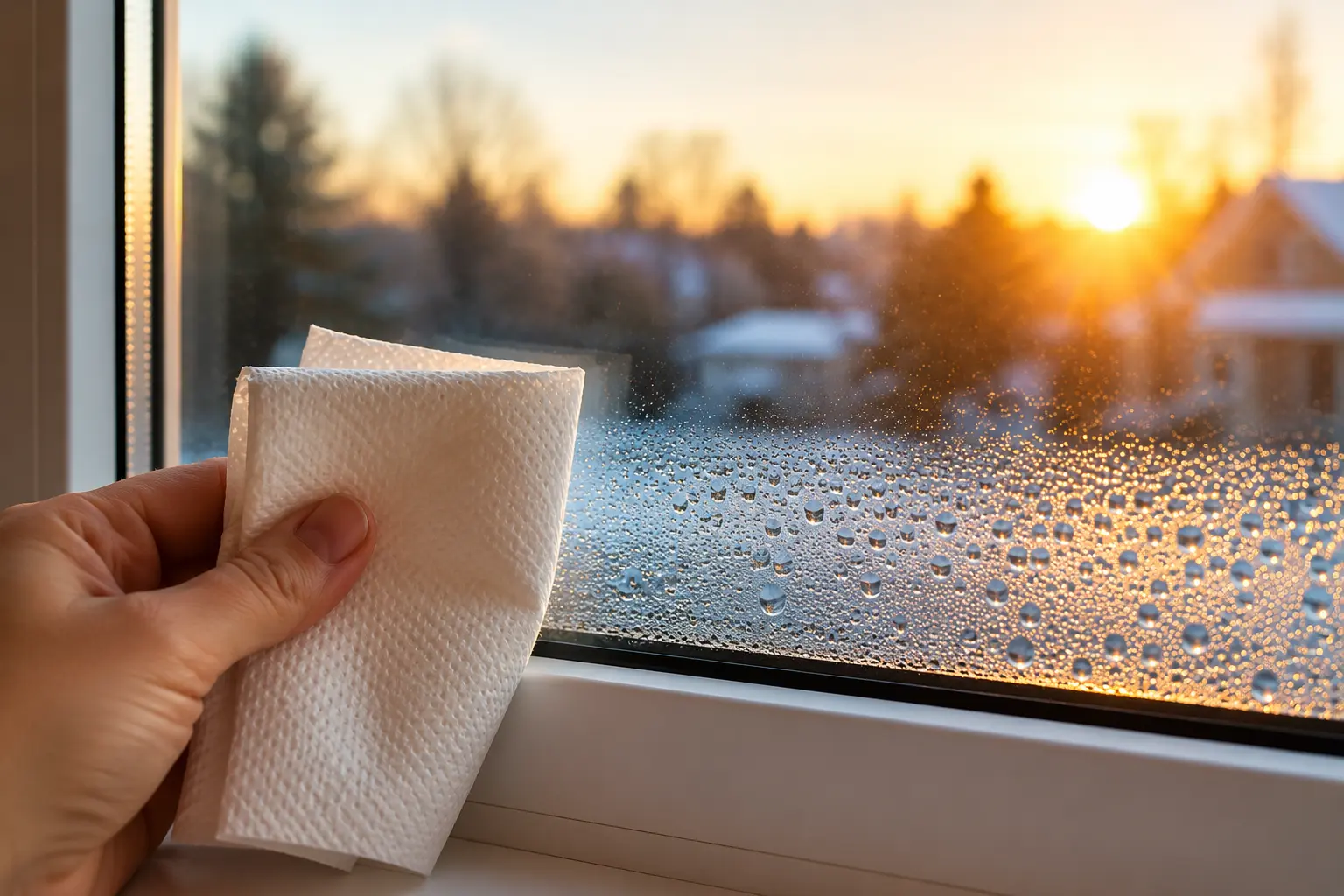 Morning light and window cleaning