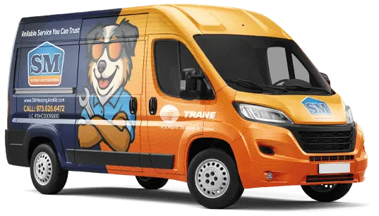 SM Heating & Air Conditioning Service Van