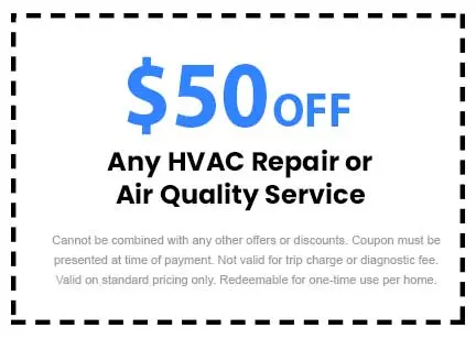 Discounts on Any HVAC Repair or Air Quality Service