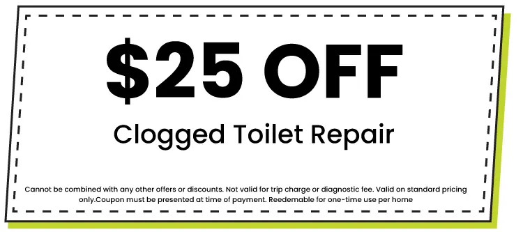 Discount for Clogged Toilet Repair