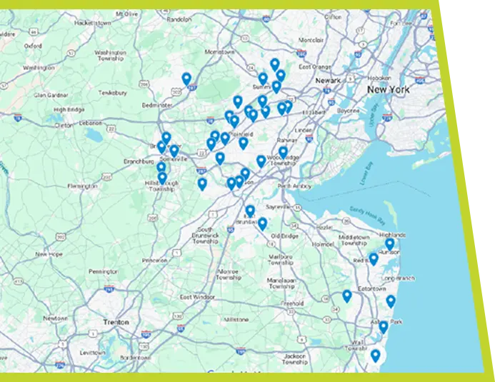 Service Areas Map