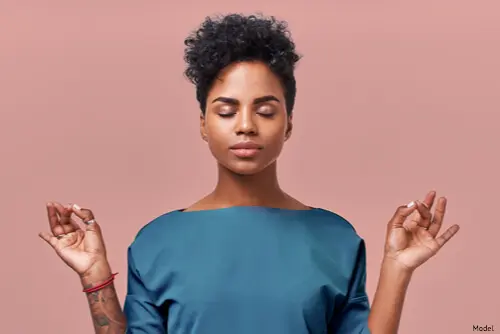 Woman meditating