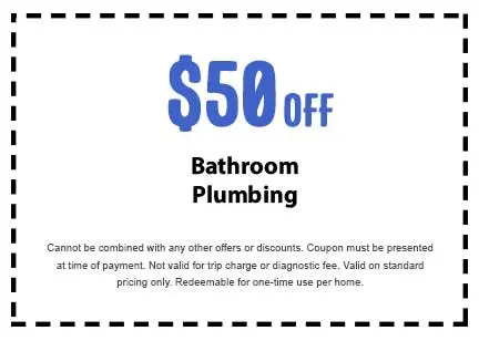 Discount on Bathroom Plumbing Services