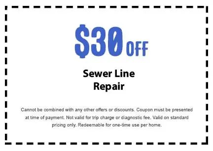Discount on Sewer Line Repair