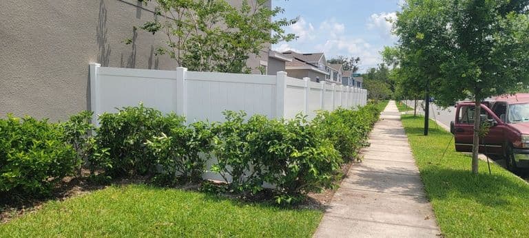 vinyl white Fence