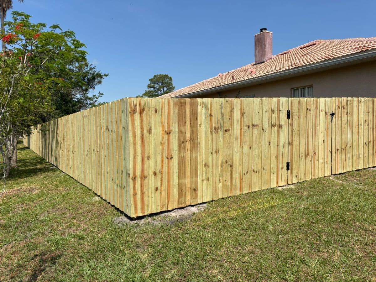 wooden fence house