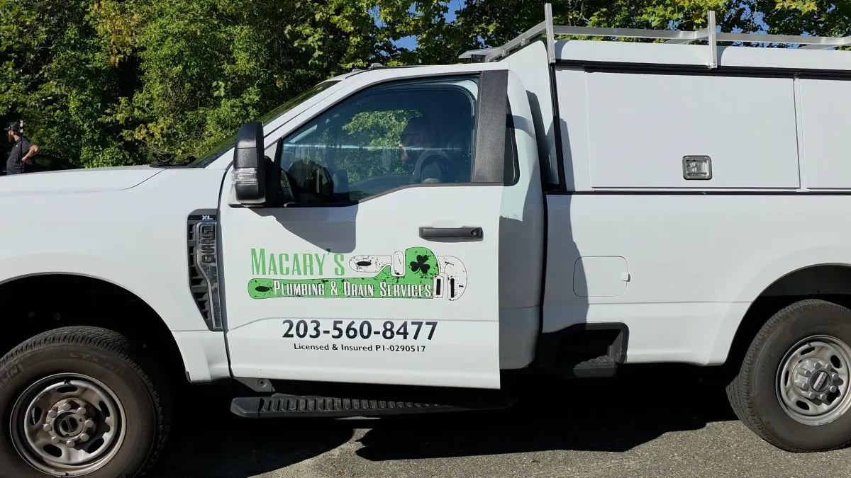 Macary's Plumbing branded truck