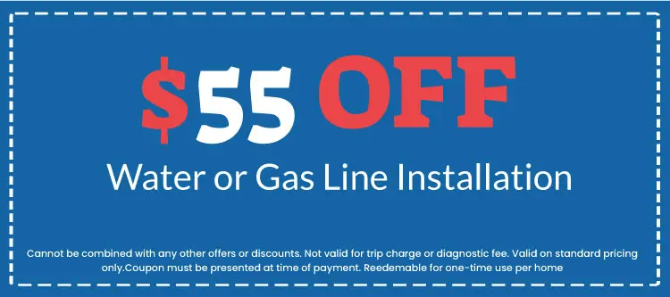 Discounts on Water or Gas Line Installation