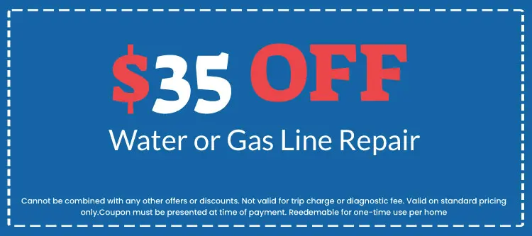 Discounts on Water or Gas Line Repair