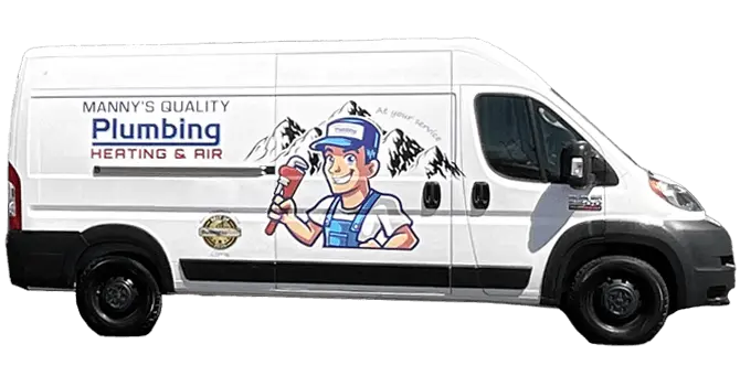 Manny's Quality Plumbing Heating & Air Company Truck