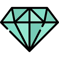 Diamond icon symbolizing quality and excellence in HVAC and electrical services offered by Acosta Heating, Cooling & Electrical.