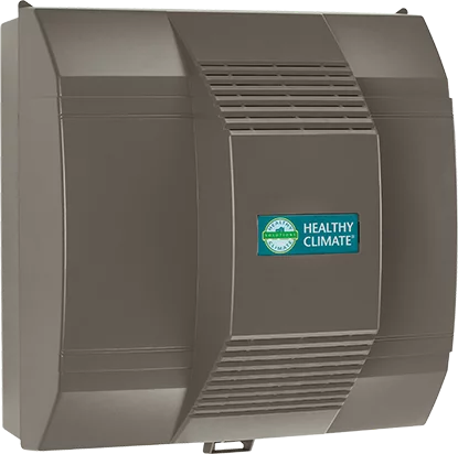 Compact Healthy Climate air purification unit designed to improve indoor air quality and reduce static electricity.