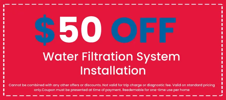 Discounts on Water Filtration System Installation