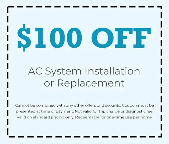 Discount on AC System Installation or Replacement