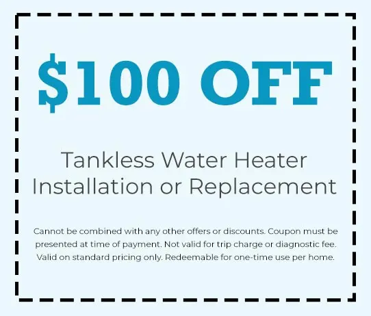 Discount on Tankless Water Heater Installation