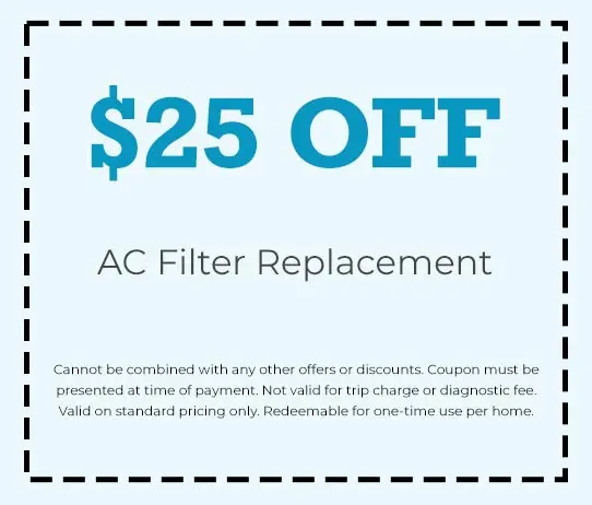 Discount on AC Filter Replacement