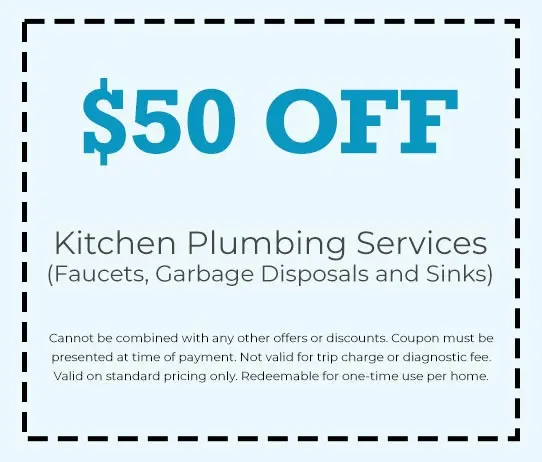 Discount on Kitchen Plumbing Services