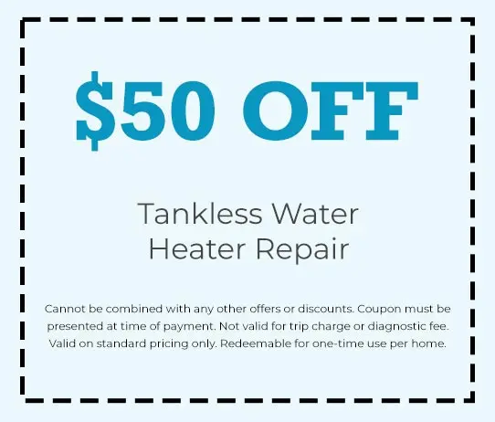 Discount on Tankless Water Heater Repair