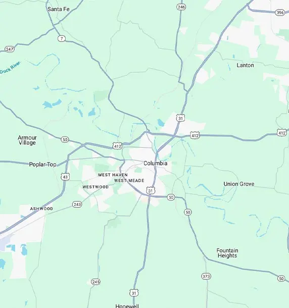 Spring Hill Service Area Map
